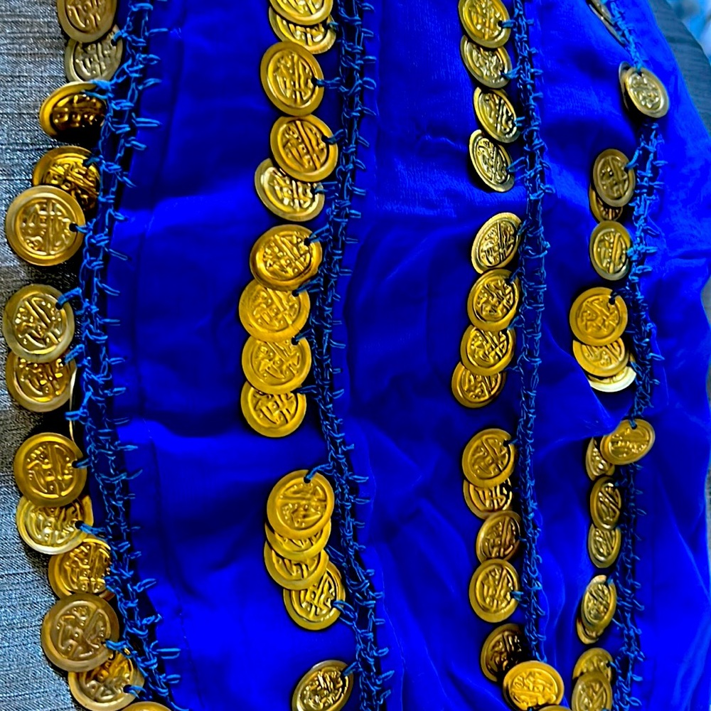Belly dancing waist wrap and Saroyan Cymbals